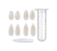 ZEXIJOW Kit de 4 paires de dents de vampire,4 tailles,Fausses crocs de vampire pour Halloween,Cosplay,Avec 1 tube 10 g de pastilles adhésives pour fête,Cosplay,Halloween,Démon,Sorcière