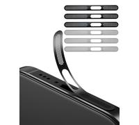 ZEXIJOW Lot de 6 Maille Anti Poussière Collé,Bouchons Anti-Poussière Auto-Adhésifs,Compatibles Avec Iphone 16 Pro/16 Pro Max,Autocollant Anti-Poussière Pour Haut-Parleur Iphone 15/16(Noir+Argent)