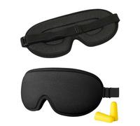 ZEXIJOW Masque de sommeil ergonomique 3D,Livré avec bouchons d'oreilles,Confort optimal pour hommes et femmes,100% occultant,Assure une bonne nuit de sommeil (Noir)
