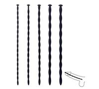 ZEXIJOW Plug Uretre Pénis,5 PCS 300mm Dilatateur Uretre avec Connecteur,Tige urétrale filetée en silicone souple,Jouet SM pour Hommes Adultes,Noir (Grand)