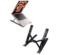 ZEXIJOW Support PC Portable Réglable 10 Niveaux,Refroidisseur Ventilé en Compatible MacBook,HP,Dell,Lenovo et Tablettes 10 à 17.3 Pouces,Design Ergonomique,Charge maximale: 5 kg