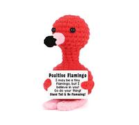 ZexJpr Peluche flamant rose, cadeau en tricot, peluche crochetée à la main pour le soutien émotionnel, cadeau décoratif pour la maison et le bureau, convient pour les amis et la famille