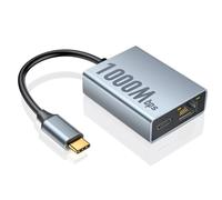 ZEXMTE Adaptateur Ethernet 1000 Mbps pour Chromecast avec Google TV, Adaptateur USB Type C vers RJ45 Gigabit Ethernet Compatible avec Chromecast avec Google TV HD/4K, Ordinateur Portable, Tablette