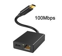 Zexmte adaptateur Ethernet pour Chromecast 4K Google TV USBC type-c à 1000Mbps carte réseau pour Smartphones tablettes appareils Android - Type 100Mbps