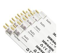 ZeXt Lot de 10 tubes fluorescents, 36 W, 864, 6400 K, lumière du jour, 120 cm, T8