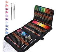 Zeybe Crayon Aquarellable Professionnels pour Adultes, 72 Crayon de Couleurs Solubles dans l'eau pour techniques de coloration, de mélange, Parfait Pour Colorier Et Créer Des Peintures