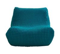 Zeyeo Housse De Chaise Longue Extensible en Seersucker - Housse De Chaise Longue sans Accoudoirs pour Canapés Et Poufs(Dark Blue)