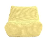 Zeyeo Housse De Chaise Longue Extensible en Seersucker - Housse De Chaise Longue sans Accoudoirs pour Canapés Et Poufs(Lemon Yellow)