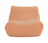 Zeyeo Housse De Chaise Longue Extensible en Seersucker - Housse De Chaise Longue sans Accoudoirs pour Canapés Et Poufs(Orange)