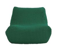 Zeyeo Housse De Chaise Longue Extensible en Seersucker - Housse De Chaise Longue sans Accoudoirs pour Canapés Et Poufs(Dark Green)