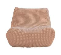 Zeyeo Housse De Chaise Longue Extensible en Seersucker - Housse De Chaise Longue sans Accoudoirs pour Canapés Et Poufs(Camel)