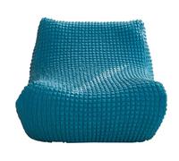 Zeyeo Housse De Chaise Longue Extensible en Seersucker - Housse De Chaise Longue sans Accoudoirs pour Canapés Et Poufs(Lake Blue)