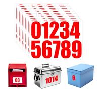 ZEYIYER 10 Feuilles Chiffre Autocollant 100 Autocollants NuméRotéS 10 cm Autocollant Chiffre 0 à 9 Vinyle RéFléChissant - Numero Boite Aux Lettres, Chiffres De Boite Aux Lettres(Rouge)