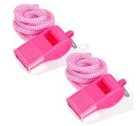 ZEYIYER Lot de 2 sifflets de sport puissants avec lanière et embouchure, sifflets en plastique pour entraîneurs, arbitres, extérieur, dressage de chien, fête