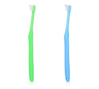 ZEYIYER Wisdom Lot de 2 brosses à dents pour adulte, brosse à dents orthodontique conique pour gencives parodontales, interdentaires, nettoyage des détails dentaires