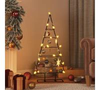 ZEYUAN Arbre de Noël en métal pour décoration Noir 90 cm,Sapin De Noel Artificiel,Cônes De Noël