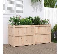 ZEYUAN Jardinière 150x50x70 cm Bois de pin Massif,Jardiniere sur Pieds,Bac avec Treillis,Jardiniere Terrasse
