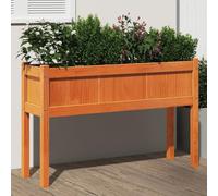 ZEYUAN Jardinières avec Pieds et Pieds 110x31x70 cm Bois de pin Massif,Jardiniere sur Pieds,Bac avec Treillis,Jardiniere Terrasse