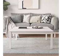 ZEYUAN Table Basse Blanc 100x100x40 cm Bois Massif de pin,Table Basse,Table Basse Salon,Tables Basses de Salon,Table de Basse Moderne