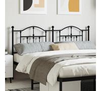 ZEYUAN Tête de lit métal Noir 160 cm,Tete de lit capitonnée,tête de lit à Poser au Sol