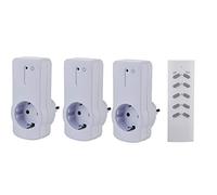 ZEYUN Prise Télécommandée Prise de Courant, Lot de 3 Prises, 1Contrôle à Distance, 3680 Watts, 30M de Distance de Contrôle dans la Zone Ouverte, Fonction All ON/All OFF, Blanc.