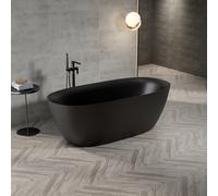 ZEZA Eloise baignoire acrylique à poser 170x80cm siphon noir mat 6126_MB