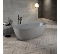 ZEZA Eloise Baignoire îlot - 170x80cm - acrylique - siphon - gris mat 6126_MG