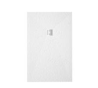 ZEZA Grade Bac de Douche - 140x100cm - antidérapant - antibactérien - marbre minéral - rectangulaire - blanc mat 400000000000019935