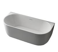 ZEZA Pure baignoire semi-îlot - 150x75x58cm - acrylique - blanc brillant TW-7316-GW-150