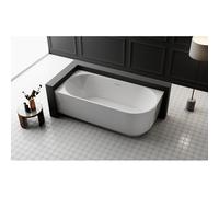 ZEZA Pure baignoire semi-îlot d'angle - gauche - 170x80x58cm - acrylique - blanc brillant TW-7313L-GW-170