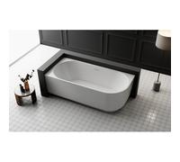 ZEZA Pure baignoire semi-îlot d'angle - gauche - 170x80x58cm - acrylique - blanc mat TW-7313L-MW-170