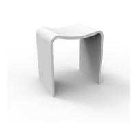 ZEZA Solid Tabouret de douche - 40x30x43 cm - solid surface - blanc mat FS710-400 White