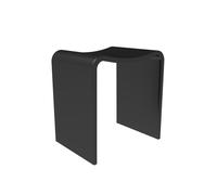 ZEZA Solid Tabouret de douche - 40x30x43 cm - solid surface - noir mat FS710-400 Black