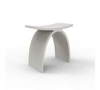 ZEZA Solid Tabouret de salle de bains - 42,5x23x42 cm - solid surface - blanc mat FS709-425