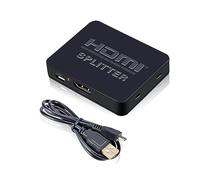 ZEZEFUFU Répartiteur HDMI 4K 1 entrée 2 sorties 1080p 1 x 2 HDCP Stripper amplificateur de puissance 3D pour double moniteurs en double