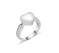 ZEZILE Amour coeur urne bague pour animal de compagnie chien/chat cendres souvenir bijoux commémoratifs pour toujours dans mon coeur patte impression crémation bagues de doigt