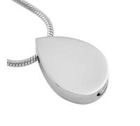 ZEZILE Ange patte impression coeur en acier inoxydable goutte d’eau Memorial urne souvenir crémation pendentif pour cendres d’animaux de compagnie