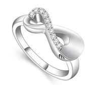ZEZILE Anneau de crémation pour cendres Anneau de cristal Memorial souvenir urne anneau porte-cendres pour animal de compagnie/humain urne anneau pour les femmes