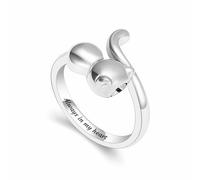 ZEZILE Anneau de crémation pour les cendres gravé toujours dans mon coeur urne Memorial bijoux en acier inoxydable chat cendres porte souvenir