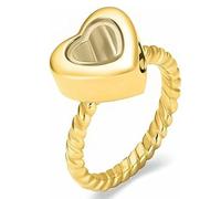 ZEZILE Anneaux de crémation pour cendres en verre en forme de coeur urnes bague en acier inoxydable animaux de compagnie humains cendres porte-souvenirs urne bijoux