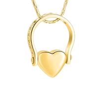 ZEZILE Anneaux de crémation pour les cendres - amour coeur urne Memorial doigt bague pendentif collier en acier inoxydable souvenir bijoux cadeau pour les femmes