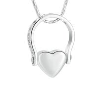 ZEZILE Anneaux de crémation pour les cendres - amour coeur urne Memorial doigt bague pendentif collier en acier inoxydable souvenir bijoux cadeau pour les femmes