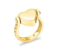 ZEZILE Anneaux de crémation pour les cendres - amour coeur urne Memorial doigt bague pendentif collier en acier inoxydable souvenir bijoux cadeau pour les femmes