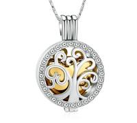 ZEZILE Arbre de vie crémation bijoux coeur urne collier pour cendres pour les femmes hommes mémorial cendres souvenir urne bijoux