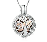 ZEZILE Arbre de vie crémation bijoux coeur urne collier pour cendres pour les femmes hommes mémorial cendres souvenir urne bijoux