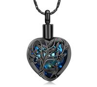 ZEZILE Arbre de vie crémation bijoux pour cendres cristal coeur urne collier pour femmes hommes fleur mémorial pendentif souvenir