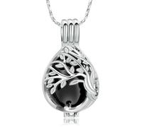 ZEZILE Arbre de vie crémation bijoux pour cendres en forme de larme creux médaillon pendentif urne collier souvenir cadeau commémoratif pour les femmes hommes