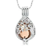 ZEZILE Arbre de vie crémation bijoux pour cendres en forme de larme creux médaillon pendentif urne collier souvenir cadeau commémoratif pour les femmes hommes