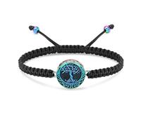ZEZILE Arbre de vie urne Bracelet pour cendres corde réglable crémation bijoux en acier inoxydable souvenir bijoux commémoratifs pour femmes hommes