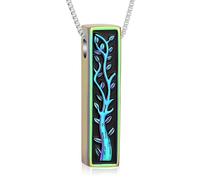 ZEZILE Arbre de vie urne collier pour cendres longue bande cendre pendentif crémation bijoux mémorial cendres humaines pendentif souvenir pour femmes hommes